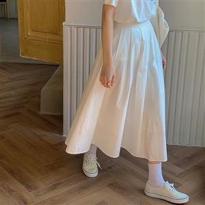 Pleated umbrella skirt