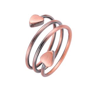 Red copper threaded ring