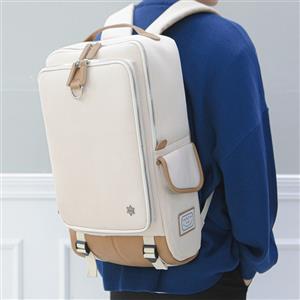 Stereoscopic fixed style backpack with splash proof and minimalist design