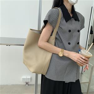 Retro minimalist shoulder bag with large capacity water bucket underarm bag