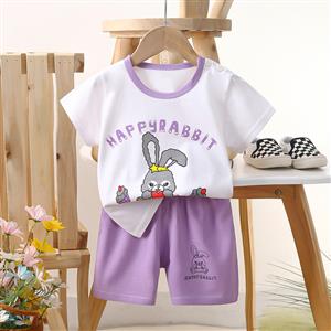 Children's short sleeved set summer pure cotton